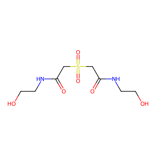 N-(2-hydroxyethyl)-2-[2-(2-hydroxyethylamino)-2-oxoethyl]sulfonylacetamide structure