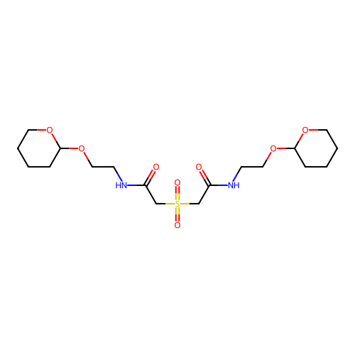 Acetamide, 2,2'-sulfonylbis[N-[2-[(tetrahydro-2H-pyran-2-yl)oxy]ethyl]- structure