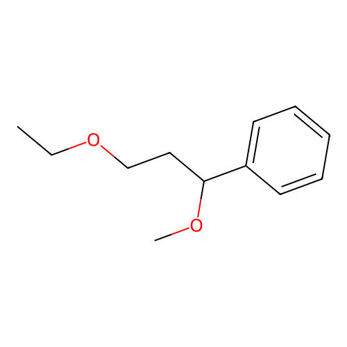 (3-Ethoxy-1-methoxypropyl)benzene structure
