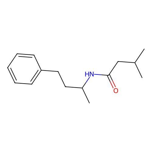 N-(1-Methyl-3-phenylpropyl)isovaleramide structure