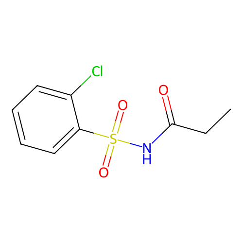 N-(2-chlorophenyl)sulfonylpropanamide structure