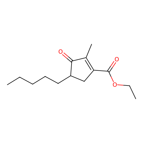 1-Cyclopentene-1-carboxylic acid, 2-methyl-3-oxo-4-pentyl-, ethyl ester structure