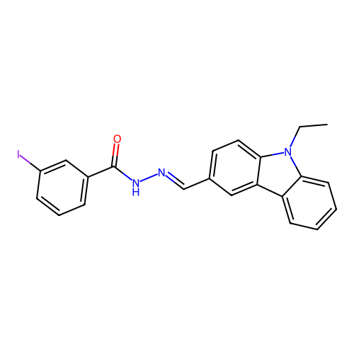 N'-[(9-ethyl-9H-carbazol-3-yl)methylene]-3-iodobenzohydrazide structure