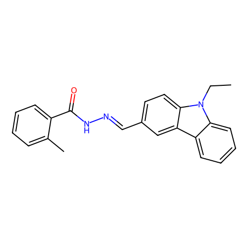 N'-[(9-ethyl-9H-carbazol-3-yl)methylene]-2-methylbenzohydrazide structure