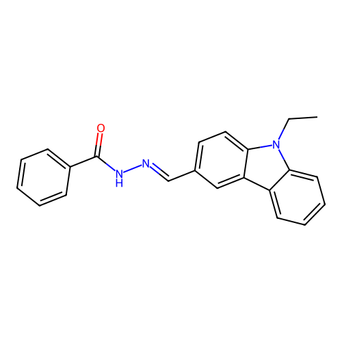 N'-[(9-ethyl-9H-carbazol-3-yl)methylene]benzohydrazide structure