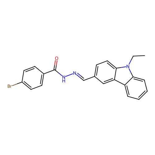 4-bromo-N-[(E)-(9-ethylcarbazol-3-yl)methylideneamino]benzamide structure