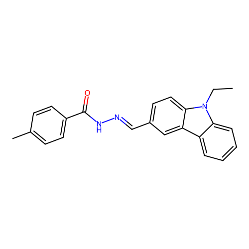 N'-[(E)-(9-ethyl-9H-carbazol-3-yl)methylidene]-4-methylbenzohydrazide structure