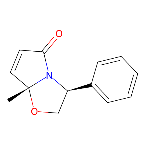 (3S-cis)-(+)-2,3-Dihydro-7a-methyl-3-phenylpyrrolo[2,1-b]oxazol-5(7aH)-one structure