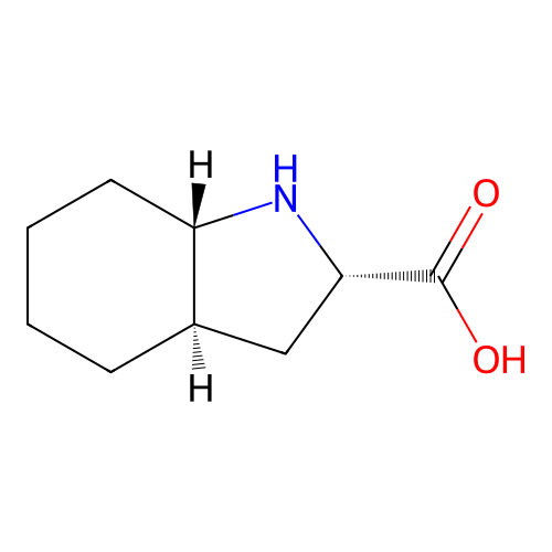 (2S,3aR,7aS)-octahydro-1H-indole-2-carboxylic acid structure