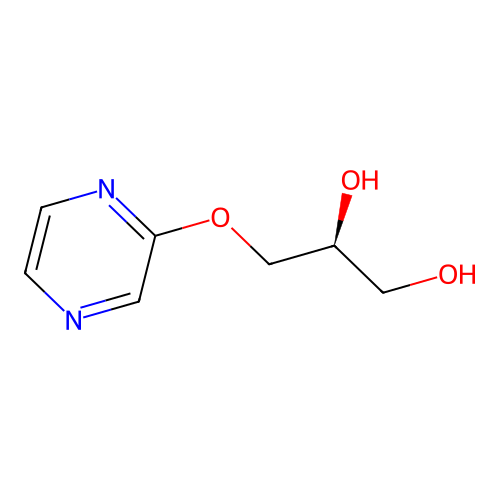 (2S)-3-pyrazin-2-yloxypropane-1,2-diol structure