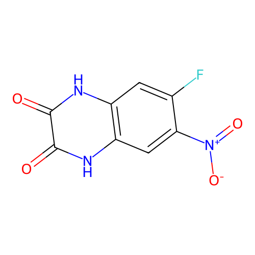 6-Fluoro-7-nitro-1,4-dihydro-2,3-quinoxalinedione structure