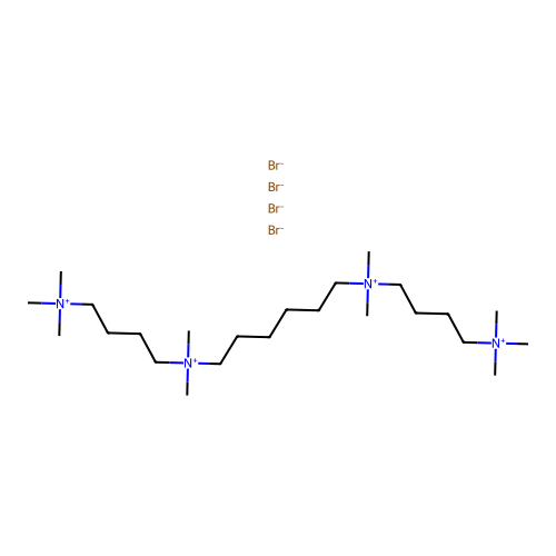 N,N,N',N'-Tetramethyl-N,N'-bis(4-(trimethylammonio)butyl)-1,6-hexanediaminiumtetrabromide structure