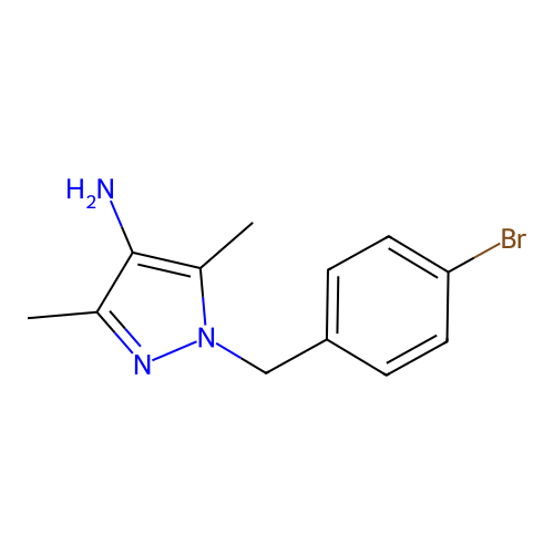 1-(4-bromobenzyl)-3,5-dimethyl-1H-pyrazol-4-amine structure