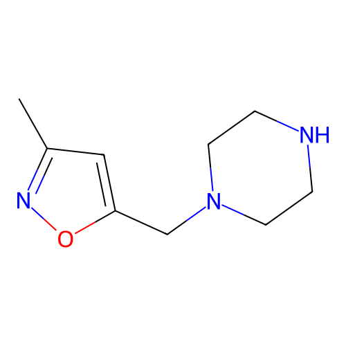 3-Methyl-5-(piperazin-1-ylmethyl)-1,2-oxazole structure