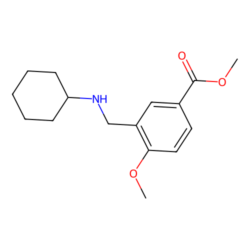 Methyl 3-[(cyclohexylamino)methyl]-4-methoxybenzoate structure