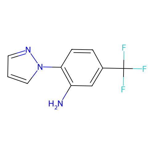 2-(1H-pyrazol-1-yl)-5-(trifluoromethyl)aniline structure