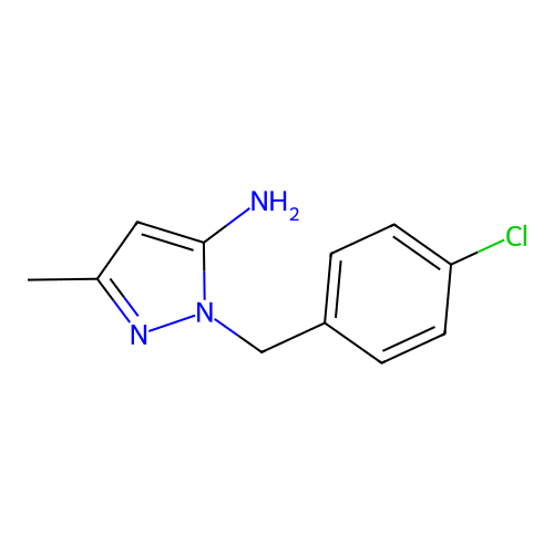 1-(4-chlorobenzyl)-3-methyl-1H-pyrazol-5-amine structure