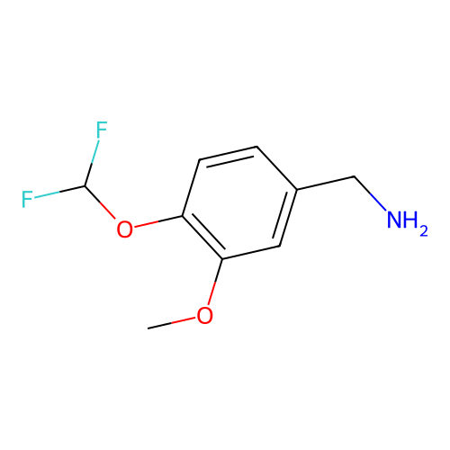 4-(Difluoromethoxy)-3-methoxybenzenemethanamine structure
