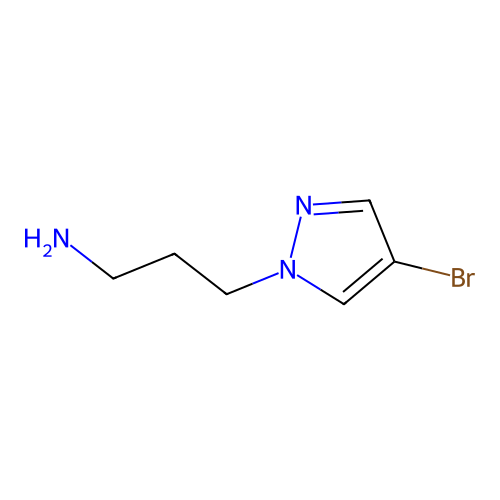 3-(4-bromo-1H-pyrazol-1-yl)propan-1-amine structure