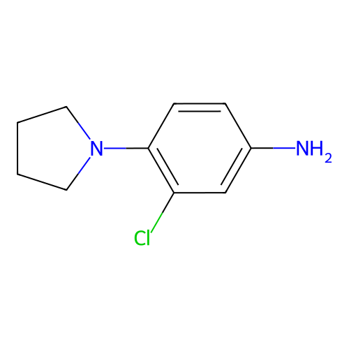 3-Chloro-4-(1-pyrrolidinyl)benzenamine structure