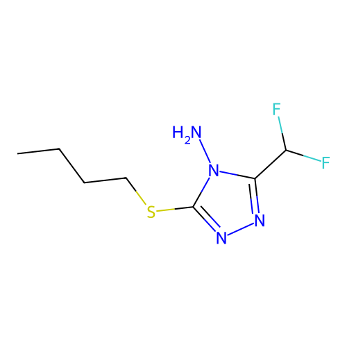 3-(butylthio)-5-(difluoromethyl)-4H-1,2,4-triazol-4-amine structure