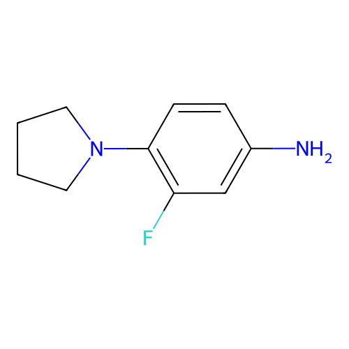 3-Fluoro-4-(pyrrolidin-1-yl)aniline structure