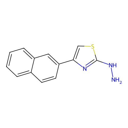 2-Hydrazinyl-4-(naphthalen-2-yl)thiazole structure