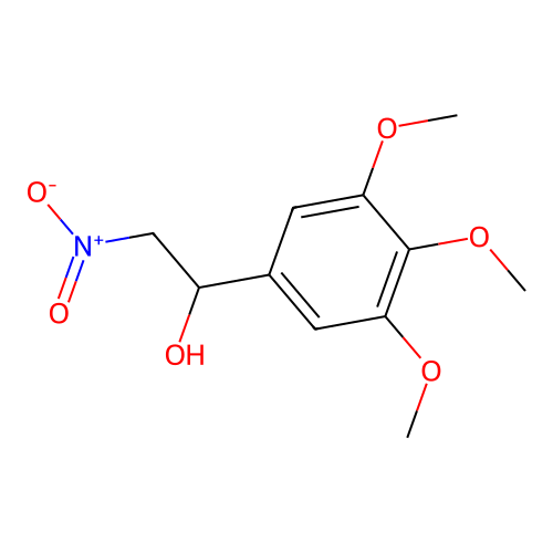 2-Nitro-1-(3,4,5-trimethoxyphenyl)ethanol structure