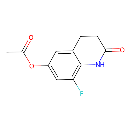 8-Fluoro-2-oxo-1,2,3,4-tetrahydroquinolin-6-yl acetate structure