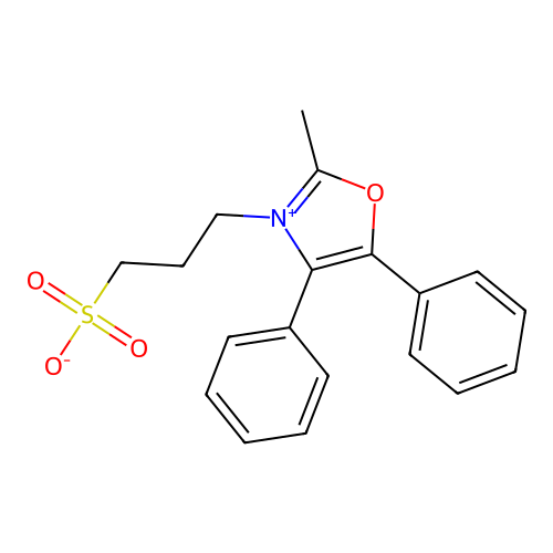 3-(2-Methyl-4,5-diphenyl-1,3-oxazol-3-ium-3-yl)propane-1-sulfonate structure