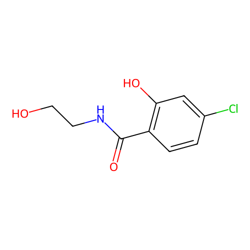 4-chloro-2-hydroxy-N-(2-hydroxyethyl)benzamide structure