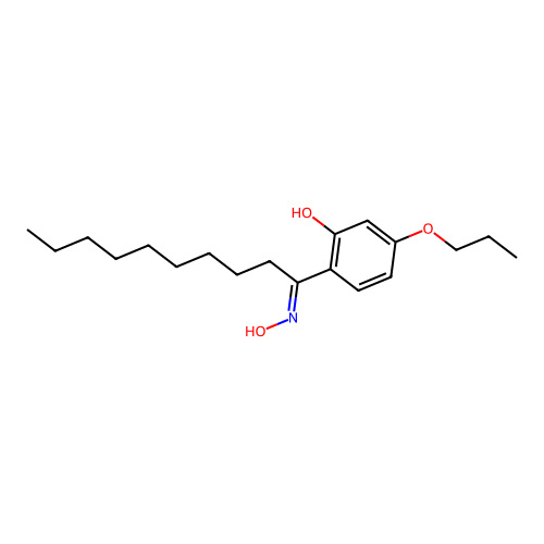 2-(N-hydroxy-C-nonylcarbonimidoyl)-5-propoxyphenol structure