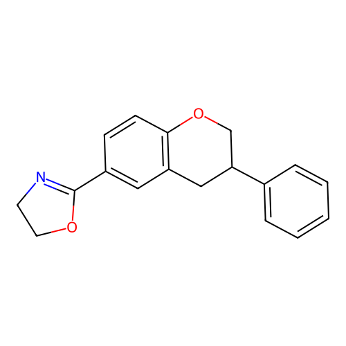 2-(3-Phenylchroman-6-yl)-4,5-dihydrooxazole structure