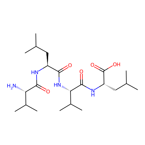 L-Valyl-L-leucyl-L-valyl-L-leucine structure