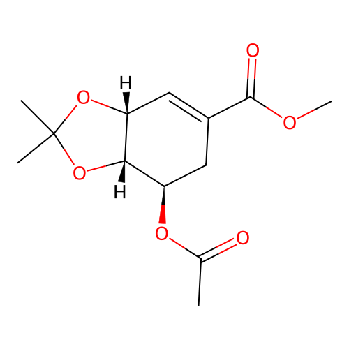 3,4-(Isopropylidenedioxy) Shikimic Acid Methyl Ester Acetate structure