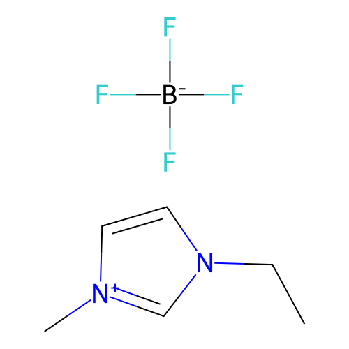 1-Ethyl-3-methylimidazolium tetrafluoroborate structure