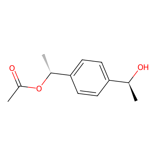 [(1R)-1-[4-[(1S)-1-hydroxyethyl]phenyl]ethyl] acetate structure