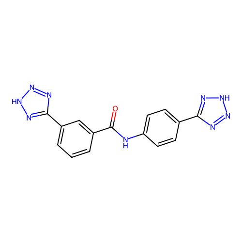 3-(2H-tetrazol-5-yl)-N-[4-(2H-tetrazol-5-yl)phenyl]benzamide structure