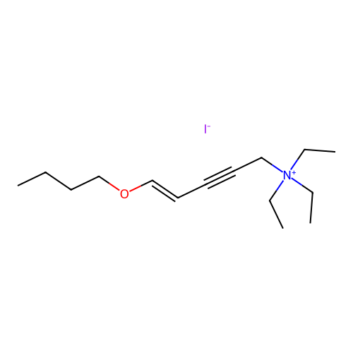 4-Penten-2-yn-1-aminium, 5-butoxy-N,N,N-triethyl-, iodide structure