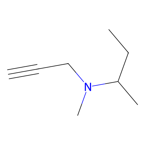 sec-Butyl-methyl-prop-2-ynyl-amine; oxalic acid with HCl structure