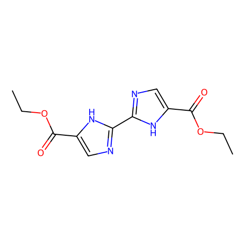 diethyl 1H,1'H-2,2'-biimidazole-4,4'-dicarboxylate structure
