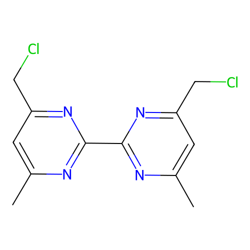 4,4'-Bis(chloromethyl)-6,6'-dimethyl-2,2'-bipyrimidine structure