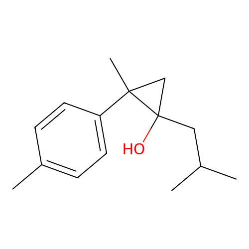 2-Methyl-2-(4-methylphenyl)-1-(2-methylpropyl)cyclopropan-1-ol structure