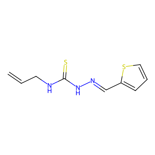 1-Prop-2-enyl-3-(thiophen-2-ylmethylideneamino)thiourea structure