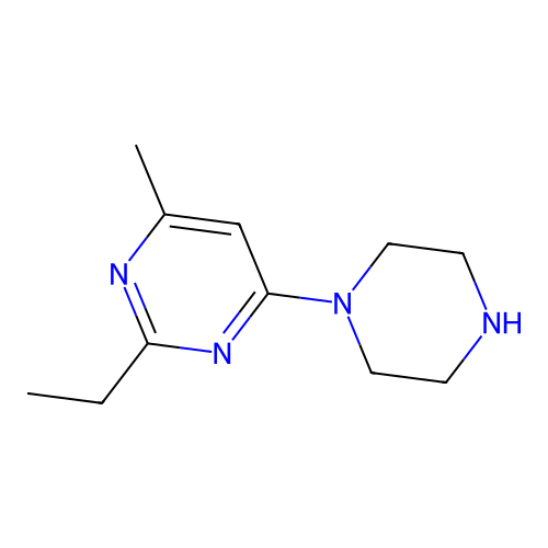 2-Ethyl-4-methyl-6-piperazin-1-yl-pyrimidine structure