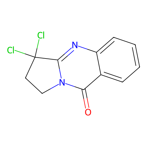 3,3-dichloro-2,3-dihydropyrrolo[2,1-b]quinazolin-9(1H)-one structure