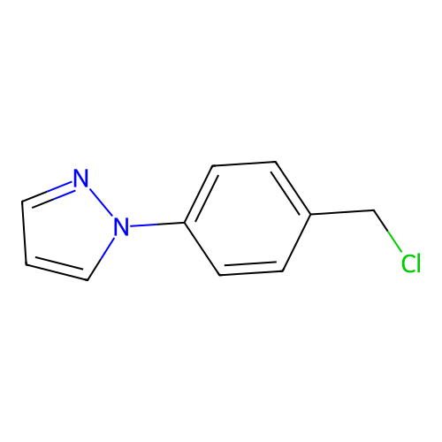 1-[4-(chloromethyl)phenyl]-1H-pyrazole structure