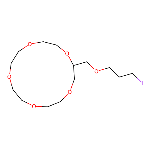 2-(3-Iodopropoxymethyl)-1,4,7,10,13-pentaoxacyclopentadecane structure