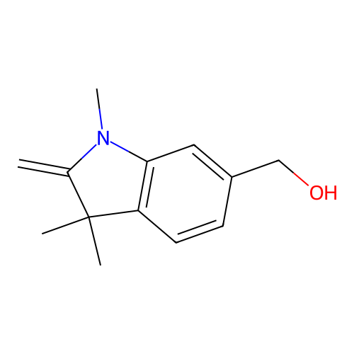(1,3,3-Trimethyl-2-methylideneindol-6-YL)methanol structure