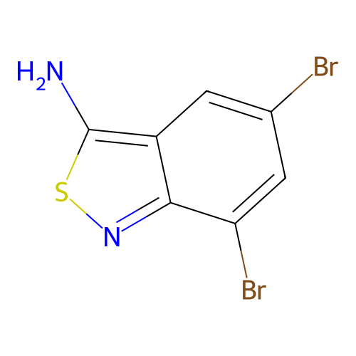 5,7-Dibromo-2,1-benzothiazol-3-amine structure